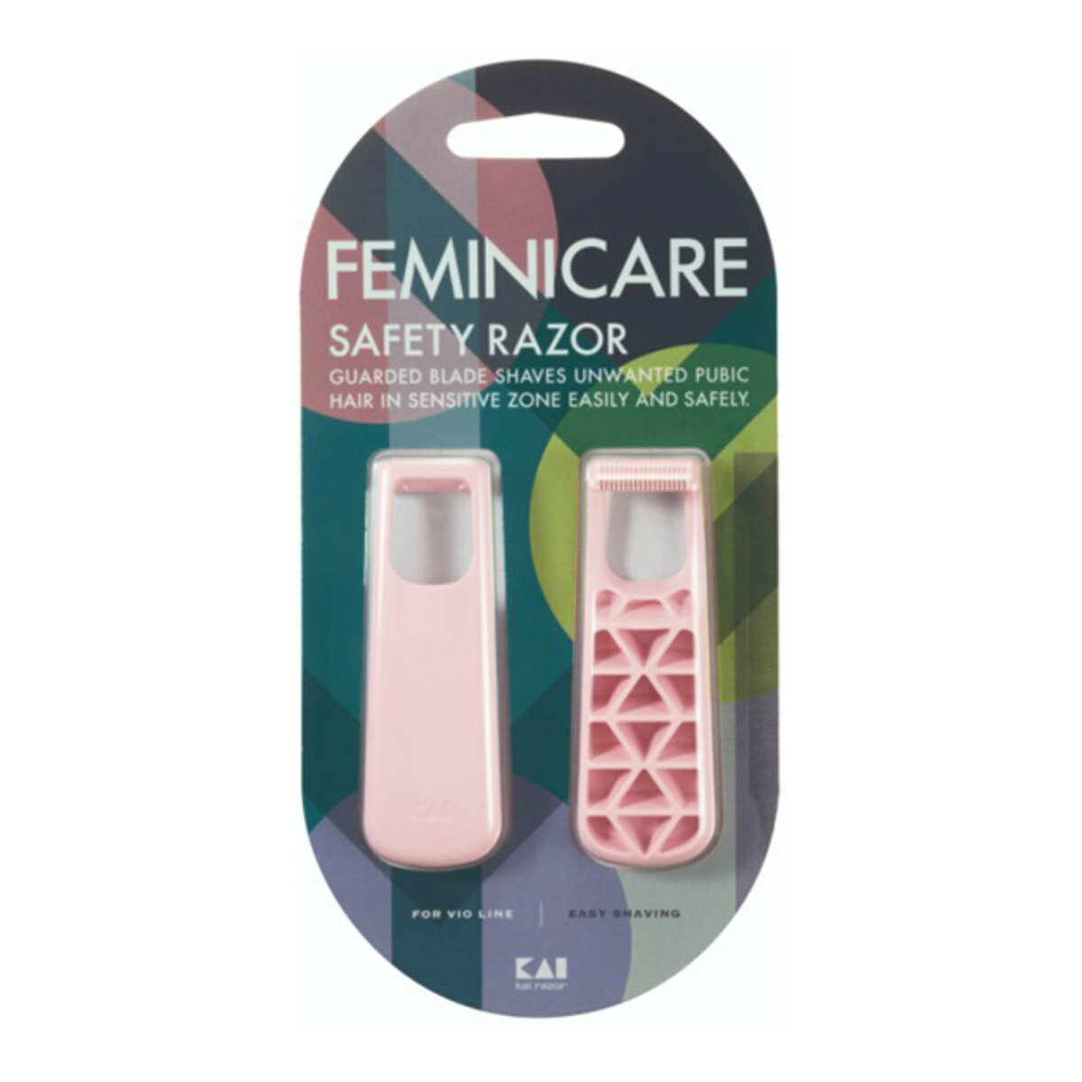 【配送おまかせ】貝印 FEMINICARE フェミニケア デリケートゾーン用かみそり VIO デリケートゾーンケア 2本 1個