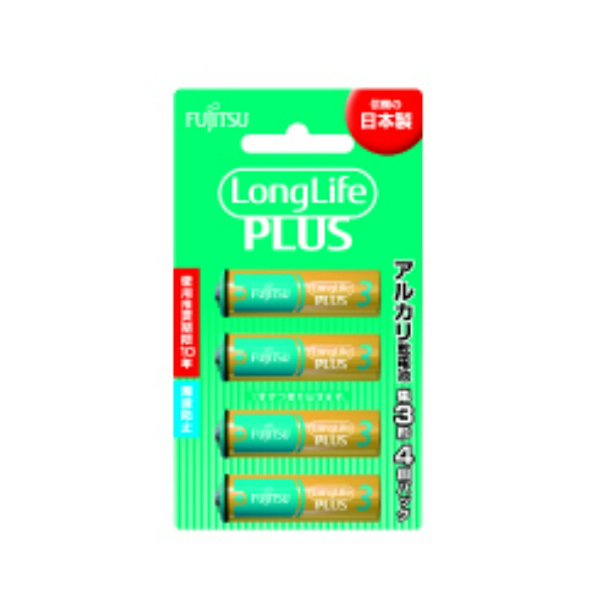 【送料込・まとめ買い×8個セット】FDK FUJITSU Long LifePLUS ロング ライフプラス アルカリ乾電池 LR6LP(4B) 単3形 4個パック