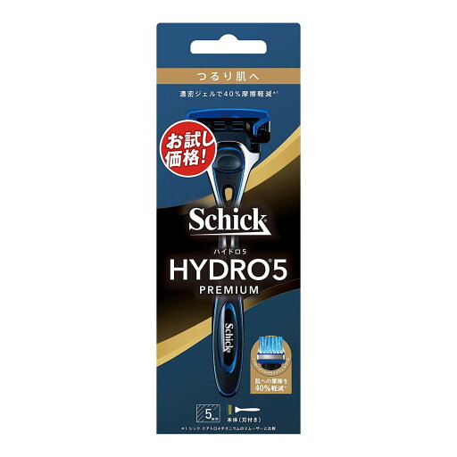 シック Schick ハイドロ5 プレミアム つるり肌へ 本体 (刃付き) シック Schick ハイドロ5 プレミアム つるり肌へ 本体 (刃付き)