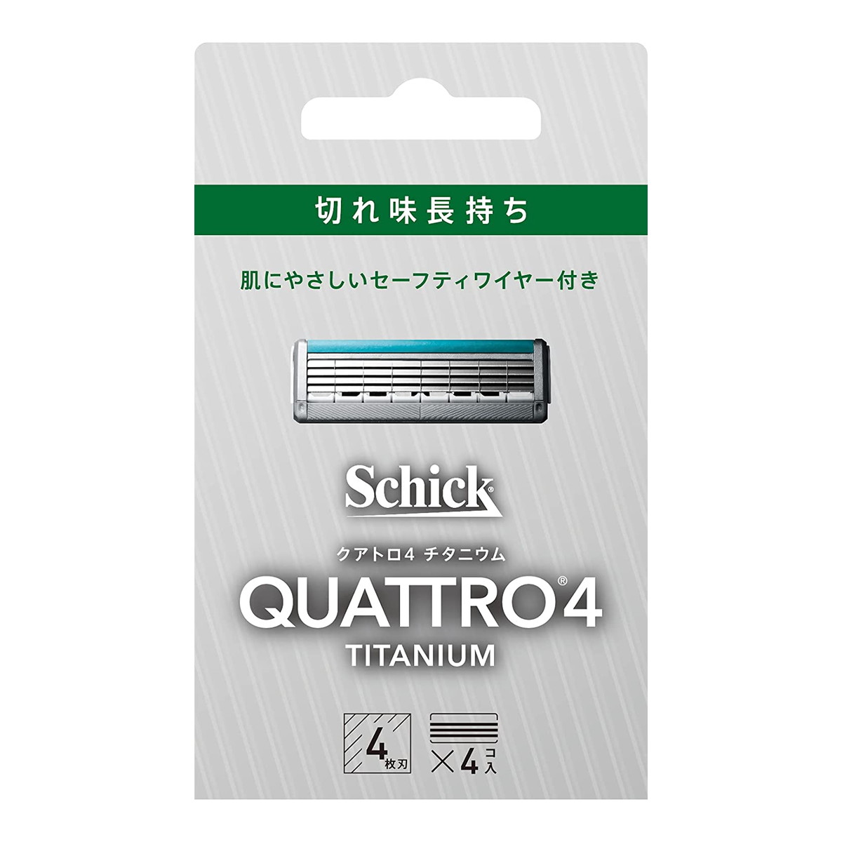 【×3個 配送おまかせ】シック Schick クアトロ4 チタニウム 替刃(4コ入)