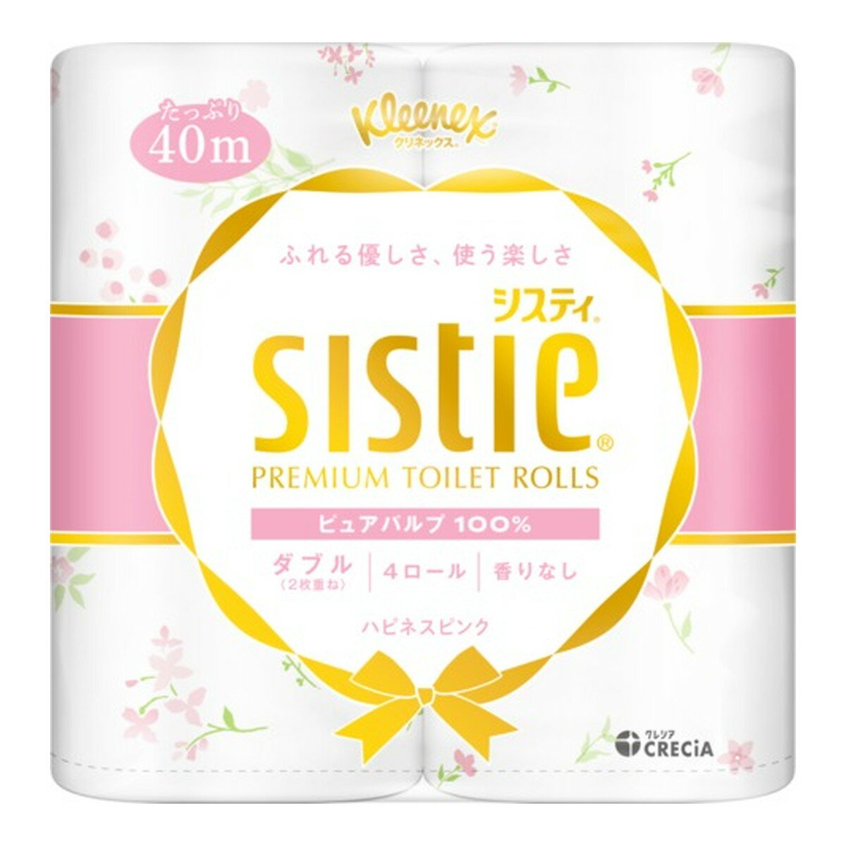 日本製紙クレシア クリネックス システィ 4ロール ダブル ハピネスピンク トイレットペーパー