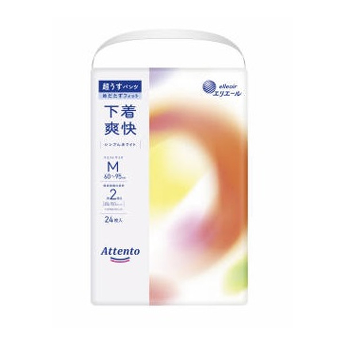 大王製紙 エリエール アテント 超うすパンツ 下着爽快 シンプルホワイト M 24枚入