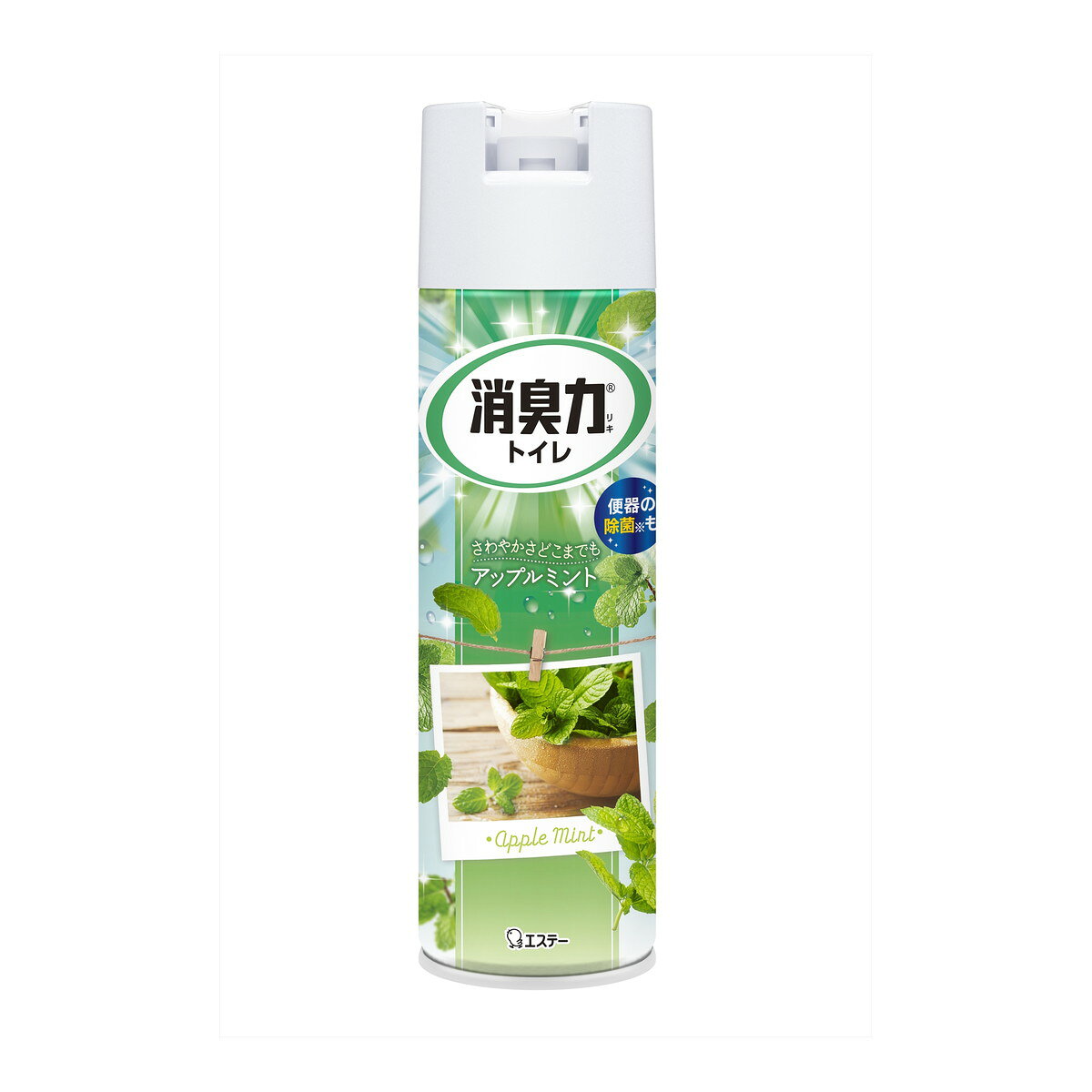 商品名：エステー トイレの消臭力 スプレー アップルミント 365ML内容量：365mlJANコード：4901070130979発売元、製造元、輸入元又は販売元：エステー株式会社原産国：日本商品番号：101-4901070130979商品説明3D広角ジェット噴射で瞬時に空間をまるごと消臭。便器内の薬液のかかった範囲を除菌します。※全ての菌を除菌するわけではありません。1日2〜3回スプレーで約1〜1．5ヵ月使用できます。広告文責：アットライフ株式会社TEL 050-3196-1510 ※商品パッケージは変更の場合あり。メーカー欠品または完売の際、キャンセルをお願いすることがあります。ご了承ください。