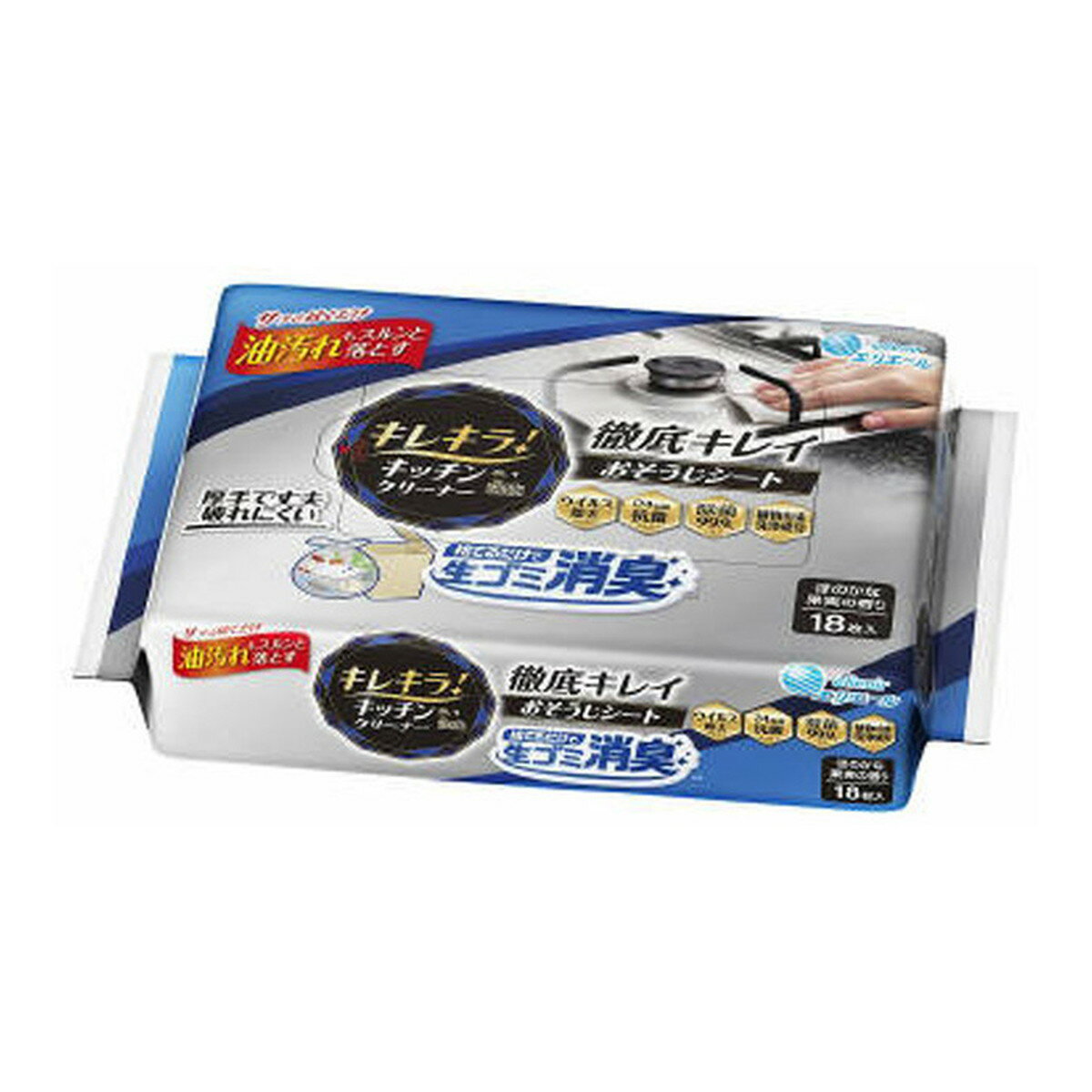 【送料込・まとめ買い×6個セット】大王製紙 キレキラ! キッチンクリーナー 徹底キレイ おそうじシート ..