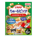 【送料込・まとめ買い×8個セット】いなばペットフード いなば ちゅーるビッツ とりささみ ビーフ入り 12g×6袋入 犬用 ドッグフード