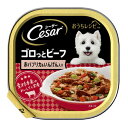 【送料込・まとめ買い×96個セット】マースジャパンシーザー おうちレシピ ゴロっと ビーフ 赤パプリカ&いんげん入り 100g