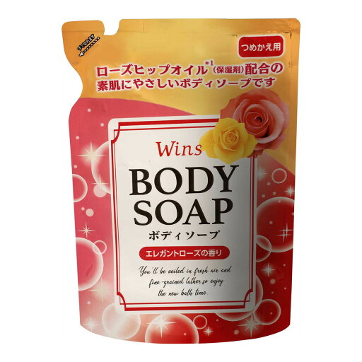 【送料込・まとめ買い×20個セット】日本合成洗剤 ウインズ ボディソープ ローズ つめかえ用 340g 【送料込・まとめ買い×20個セット】日本合成洗剤 ウインズ ボディソープ ローズ つめかえ用 340g