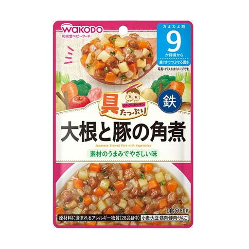 【送料込・まとめ買い×48個セット】アサヒグループ食品 和光堂 具たっぷりグーグーキッチン 大根と豚の角煮 80g 9か月頃から 【送料込・まとめ買い×48個セット】アサヒグループ食品 和光堂 具たっぷりグーグーキッチン 大根と豚の角煮 80g 9か月頃から
