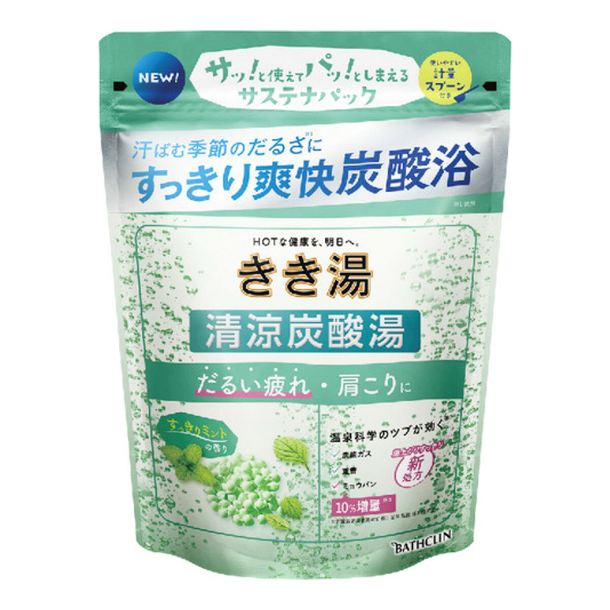 【送料込・まとめ買い×12個セット】バスクリン きき湯 清涼炭酸湯 すっきりミントの香り 360g 医薬部外品 入浴剤