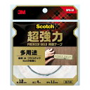【送料込・まとめ買い×4個セット】3M スコッチ 超強力 両面テープ プレミアゴールド 多用途 12mm×4m
