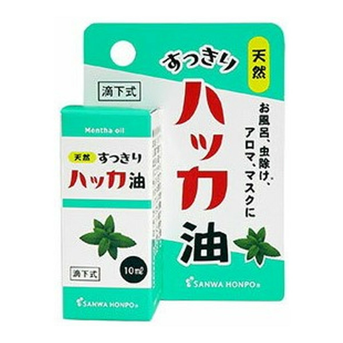 【送料込・まとめ買い×48個セット】三和通商 SANWA HONPO すっきり ハッカ油 10mL 滴下式