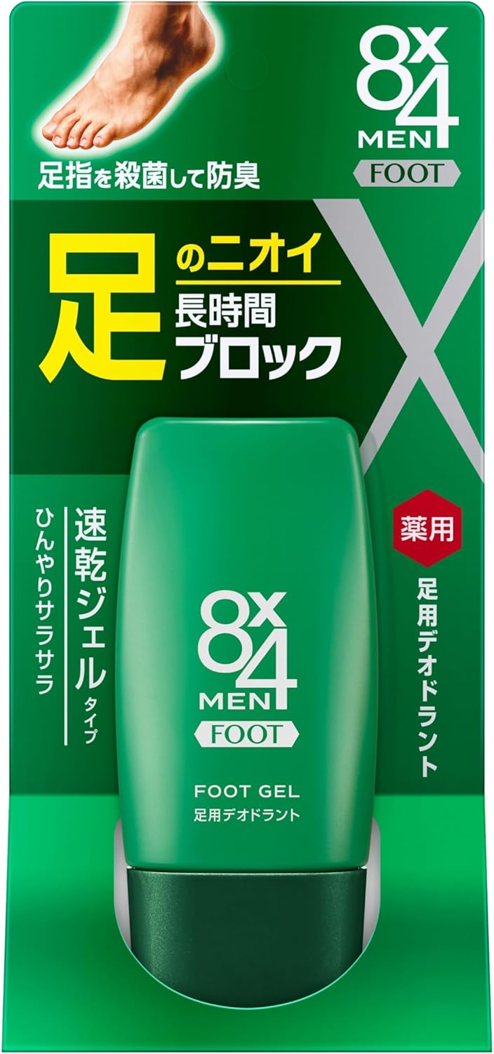 【送料込】花王 8x4 MEN エイトフォー メン フットジェル 30g (1個)フットケア用品スーッとなじむ伸びのよいジェルで速乾サラサラ足に。(4901301362445)