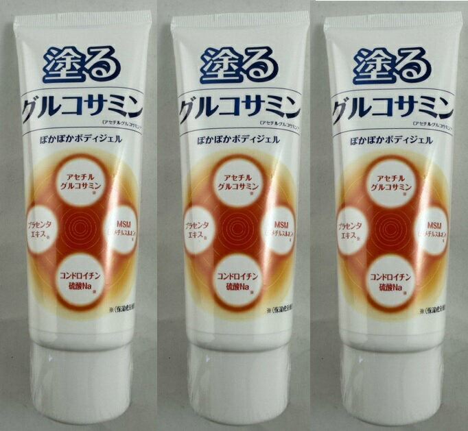 【×3本セット送料込】ジェヌインアールアンドディー 塗るグルコサミン 120g ホットジェル ポカポカ 寒さ対策4972785104210)