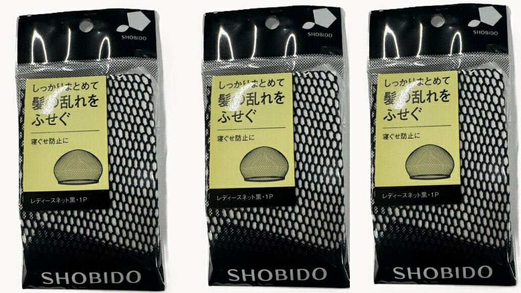 【×3個セットメール便送料込】SHO-BI レディスネット 黒 SPV40067 1個入(4974012400676)
