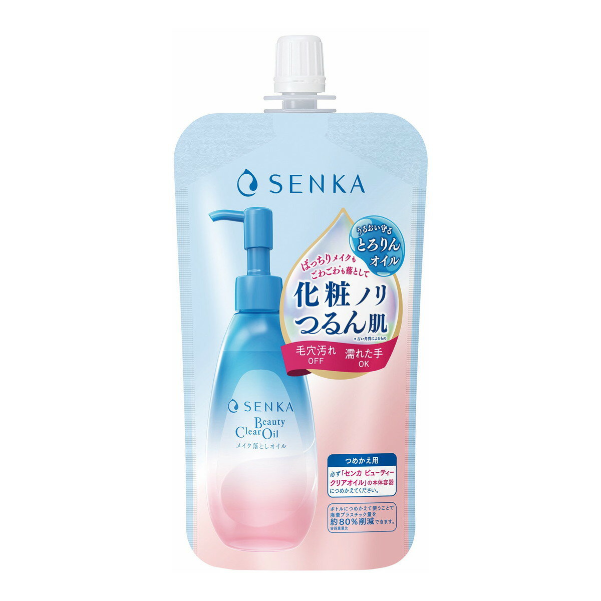 【送料込・まとめ買い×6個セット】ファイントゥデイ センカ ビューティークリアオイル つめかえ用 160mL クレンジング メイク落としオイル