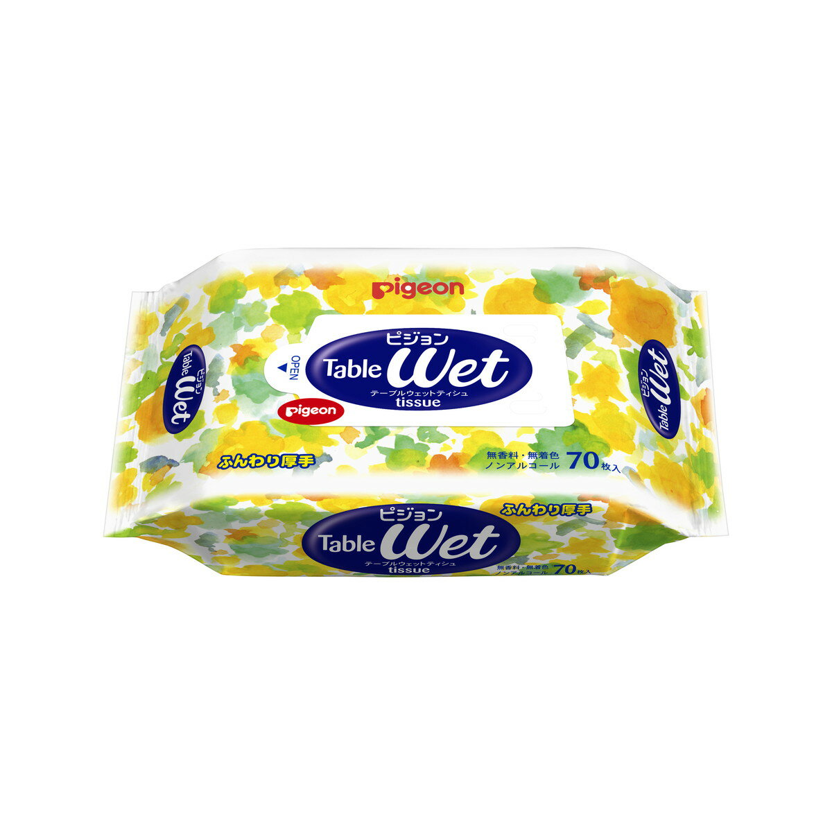 【送料込・まとめ買い×24個セット】ピジョンタヒラ テーブル ウェットティッシュ 70枚入 詰替え用