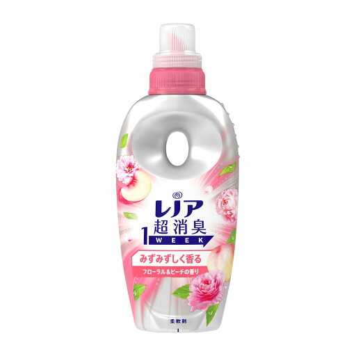 P&G レノア 超消臭 1week みずみずしく香るフローラル&ピーチの香り 本体 柔軟剤 490mL P&G レノア 超消臭 1week みずみずしく香るフローラル&ピーチの香り 本体 柔軟剤 490mL