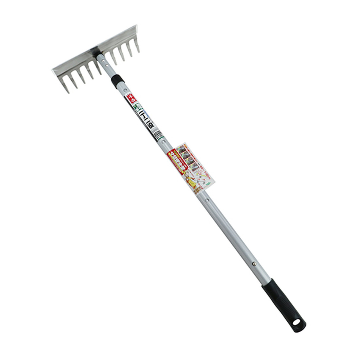 【送料込・まとめ買い×12個セット】藤原産業 千吉 伸縮式 ステンレーキ 1300mm