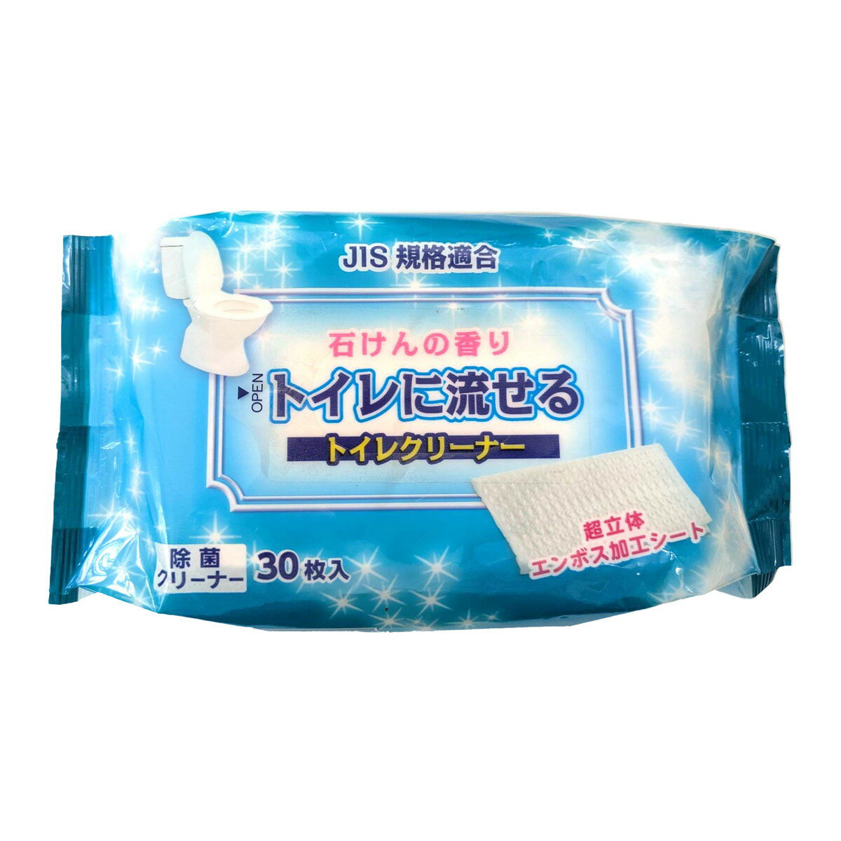 【送料込・まとめ買い×48個セット】ハダリキ HADARIKI トイレクリーナー 石けんの香り 30枚入 トイレに..