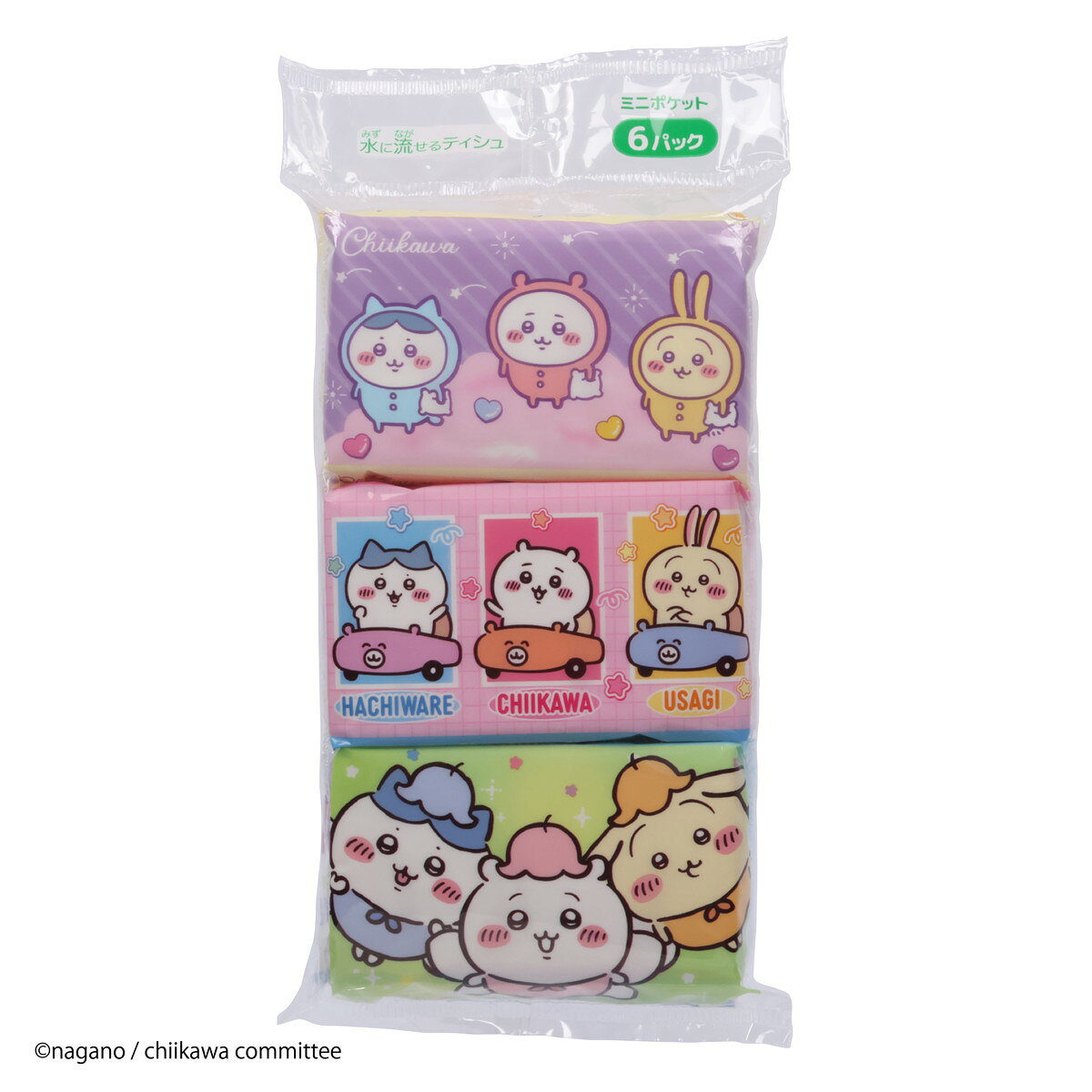 ちいかわ ミニポケットティシュ 6パック ダイレイ
