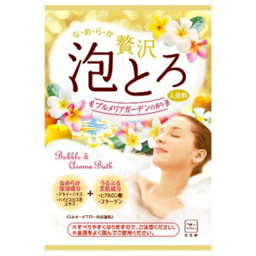 牛乳石鹸 お湯物語 贅沢泡とろ入浴料 プルメリアガーゼンの香り 30g ( お風呂 入浴剤 )