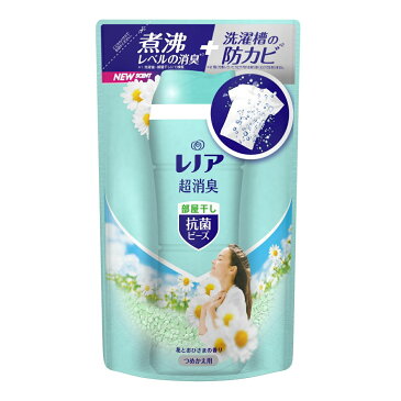 【送料込・まとめ買い×4個セット】P&G レノア 超消臭 部屋干し 抗菌ビーズ つめかえ用 430ml