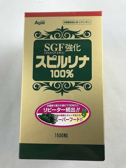 【送料込・まとめ買い×4個セット】SGF強化 スピルリナ100% 1500粒入(4937224924613)