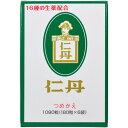 ※パッケージデザイン等は予告なく変更されることがあります。商品説明「仁丹 つめかえ 1080粒入」は、1粒1粒に、桂皮や甘草(リコリス)など16種類の生薬が配合されている清涼剤です。生薬の力が穏やかに作用して、お口と気分をスッキリとさせます。気分不快、口臭、二日酔い、胸つかえ、悪心嘔吐、溜飲、めまい、暑気あたり、乗物酔などに。アルミスティック入りの詰替え用です。医薬部外品。賞味期限等の表記についてパッケージに記載。成分甘草、甘草粗エキス末、阿仙薬、桂皮、和桂皮、茴香、生姜、丁字、縮砂、益智、木香、薄荷脳、桂皮油、丁字油、甘茶、香料効能・効果適応症：気分不快、口臭、二日酔、胸つかえ、悪心嘔吐、溜飲、めまい、暑気あたり、乗物酔用法・用量大人1回10粒、1日10回まで適宜服用する。ブランド：仁丹発売元：森下仁丹 内容量：1080粒(180粒×6包) サイズ：52×20×75(mm)JANコード：　4987227225767[仁丹]健康食品[口臭・気分爽快に]発売元、製造元、輸入元又は販売元：森下仁丹区分：医薬部外品広告文責：アットライフ株式会社TEL 050-3196-1510※商品パッケージは変更の場合あり。メーカー欠品または完売の際、キャンセルをお願いすることがあります。ご了承ください。