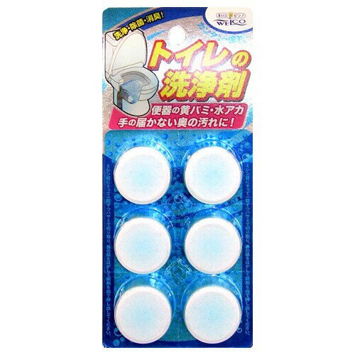 商品名：ウエ・ルコ トイレの洗浄剤 6錠入内容量：6錠 JANコード：4995860511314発売元、製造元、輸入元又は販売元：ウエ・ルコ原産国：日本商品番号：101-84323商品説明：●便器内に錠剤を入れるだけで掃除しにくい水洗トイレの便器の奥(水たまり部)の黄ばみ、水アカ、黒ずみを洗浄、除菌、消臭します。●錠剤をポンッと入れるだけ、カンタン！便利！●便器、家庭用の浄化槽を傷めません。●排水パイプの汚れを落とし、ニオイの発生を防ぎます。●1週間に1回のお掃除習慣！広告文責：アットライフ株式会社TEL 050-3196-1510 ※商品パッケージは変更の場合あり。メーカー欠品または完売の際、キャンセルをお願いすることがあります。ご了承ください。