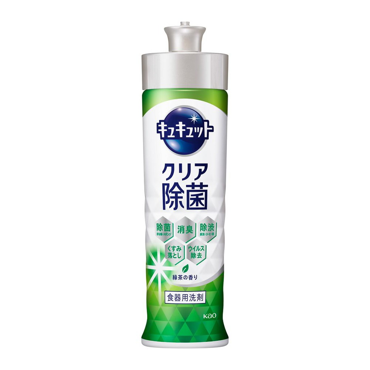 【×3個 配送おまかせ】花王 キュキュット クリア除菌 緑茶の香り 本体 220mL 食器用洗剤