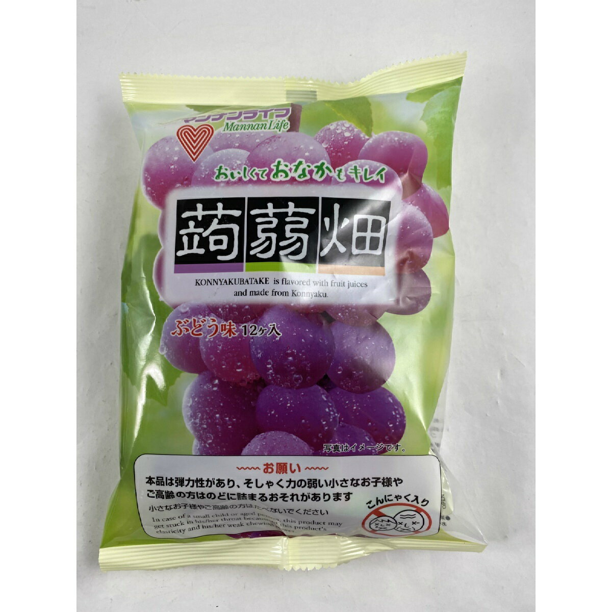 【送料込・まとめ買い×6個セット】マンナンライフ 蒟蒻畑 ぶどう味 25g×12個入 1袋