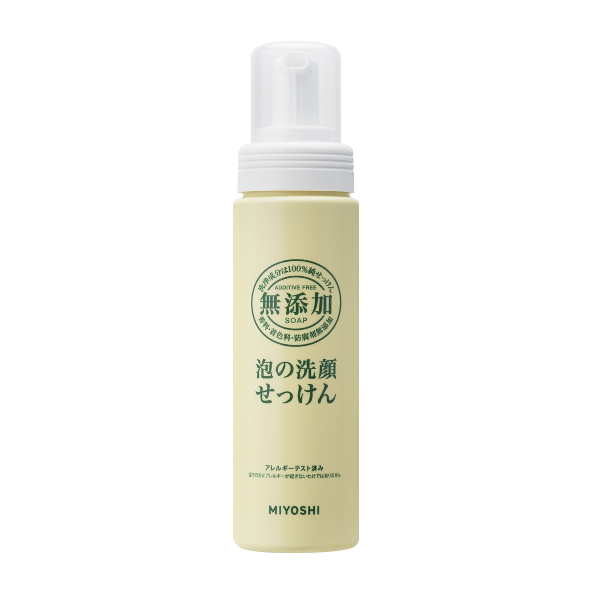 【送料込】ミヨシ石鹸 無添加 泡の洗顔 せっけん ポンプ 200mL 1個