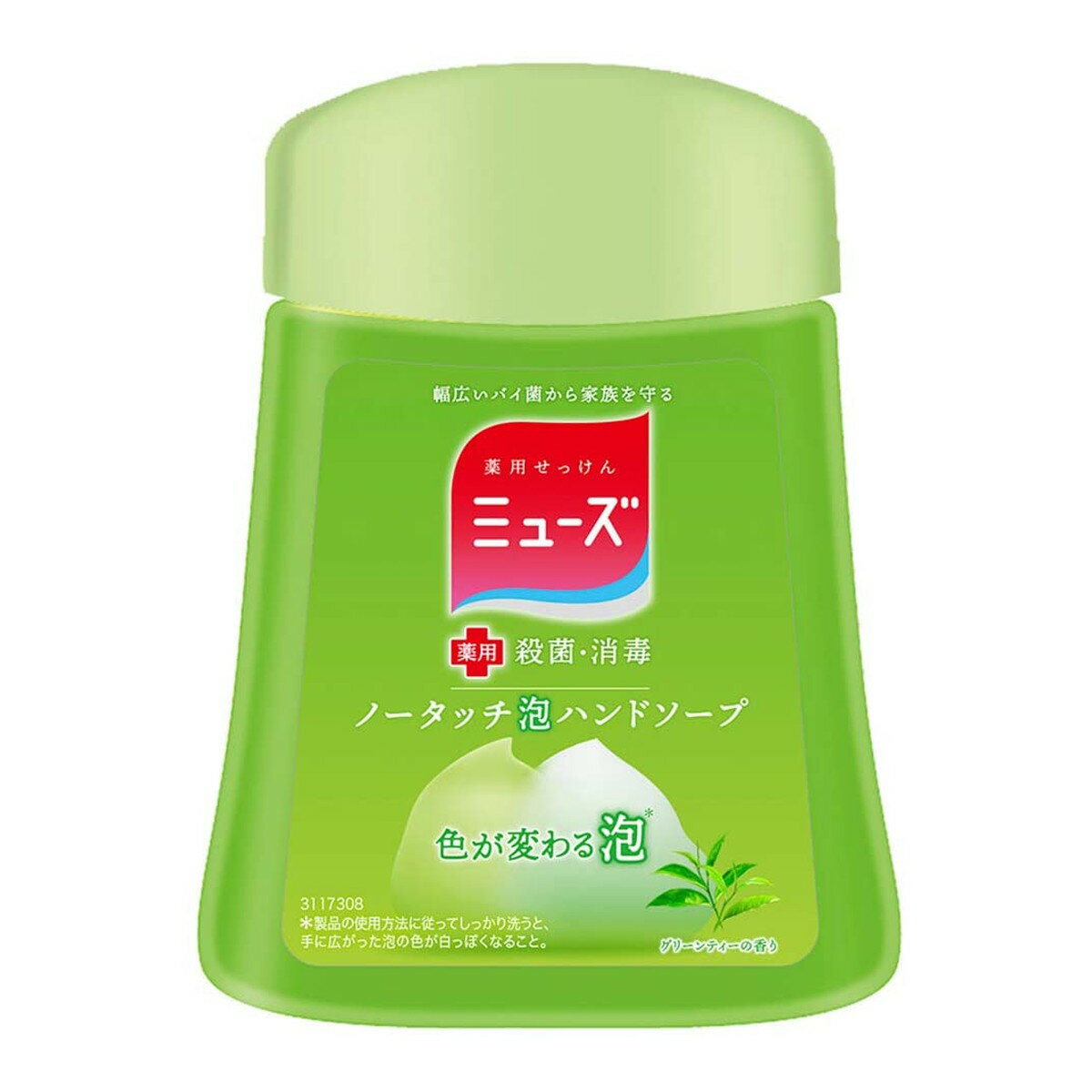 ミューズ ノータッチ泡ハンドソープ つめかえ 250ml グリーンティーの香りの薬用ハンドソープ 医薬部外品 泡タイプ液体石鹸