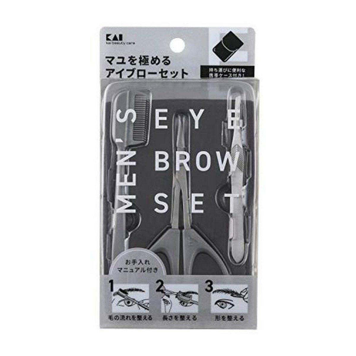 商品名：貝印 KQ1825Groom! アイブローセット内容量：1個JANコード：4901601306811発売元、製造元、輸入元又は販売元：貝印株式会社原産国：中華人民共和国商品番号：101-63034ブランド：GroomFOR　MEN携帯にも便利なケース付のアイブローセットです。（マユバサミ、コーム、毛抜き）広告文責：アットライフ株式会社TEL 050-3196-1510 ※商品パッケージは変更の場合あり。メーカー欠品または完売の際、キャンセルをお願いすることがあります。ご了承ください。