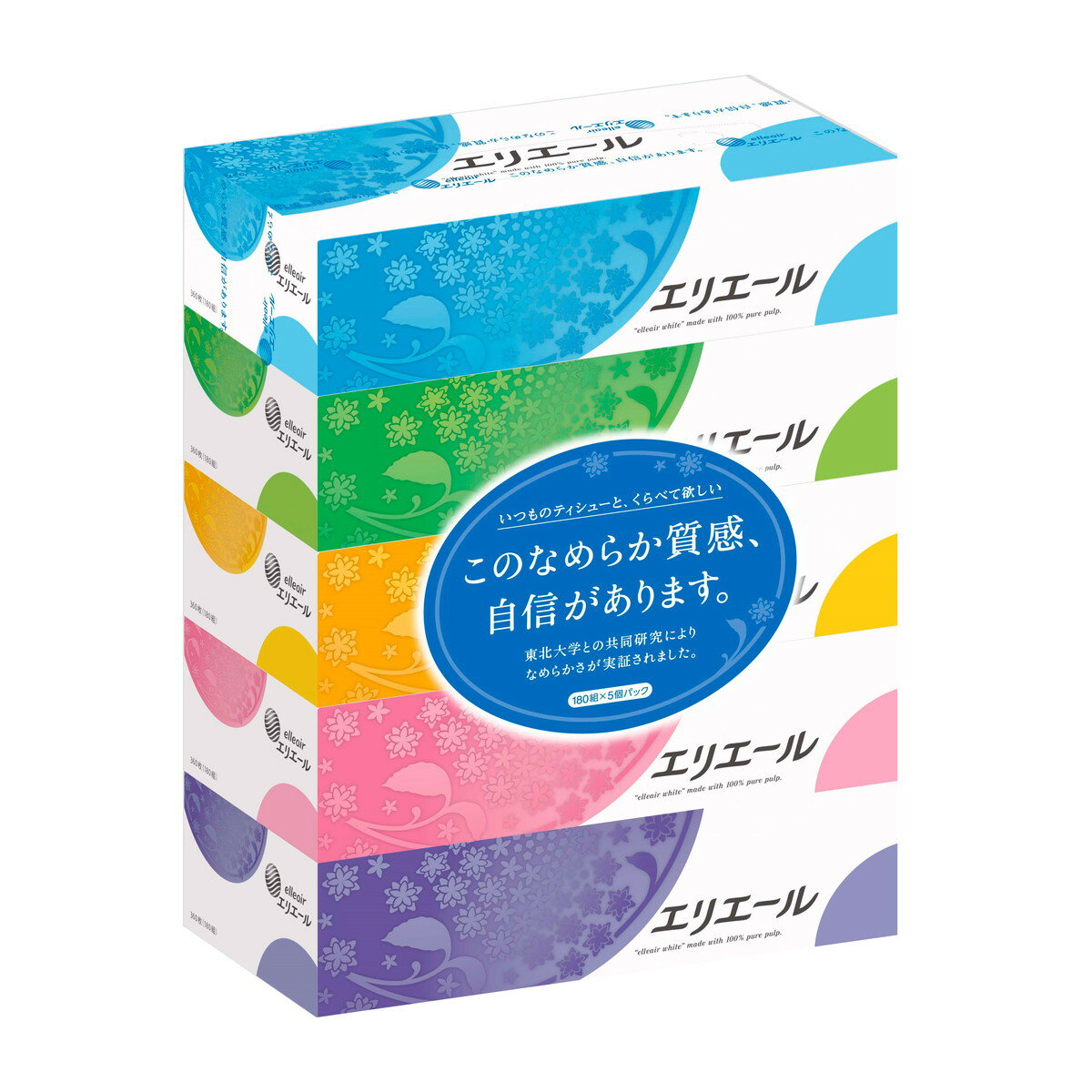 【今月のオススメ品】大王製紙 エリエール ティシュー 360枚 ( 180組 ) 5カートン入