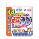 【送料無料・まとめ買い4個セット】大王製紙 エリエール 超吸収キッチンタオル 4ロール× 70カット ( 2枚重ね 70カット×4ロール キッチンペーパー )