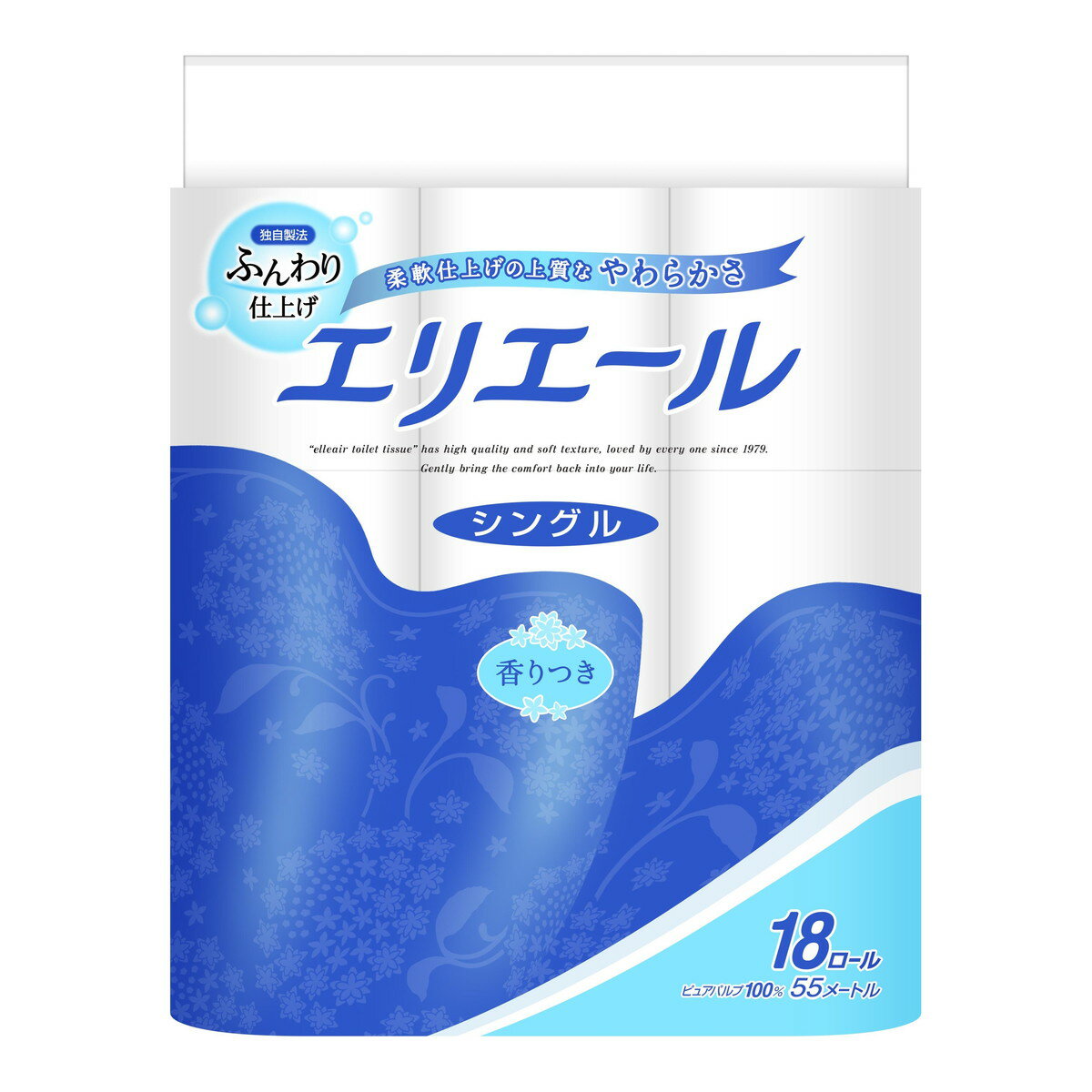 【送料込・まとめ買い×4個セット】大王製紙 エリエール トイレットティシュー 18ロール シングル