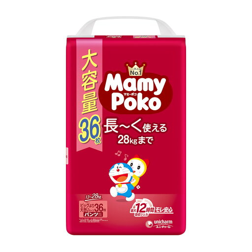 ユニ・チャーム マミーポコ パンツ ビッグ 大容量 36枚 ドラえもん こども用紙おむつ ユニ・チャーム マミーポコ パンツ ビッグ 大容量 36枚 ドラえもん こども用紙おむつ