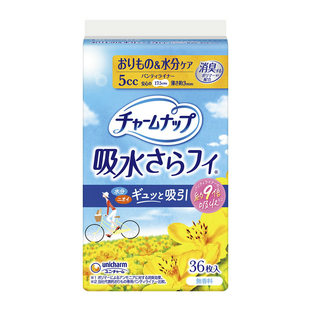 【送料込・まとめ買い×36個セット】ユニ・チャーム チャームナップ 吸水さらフィ パンティライナー 17...