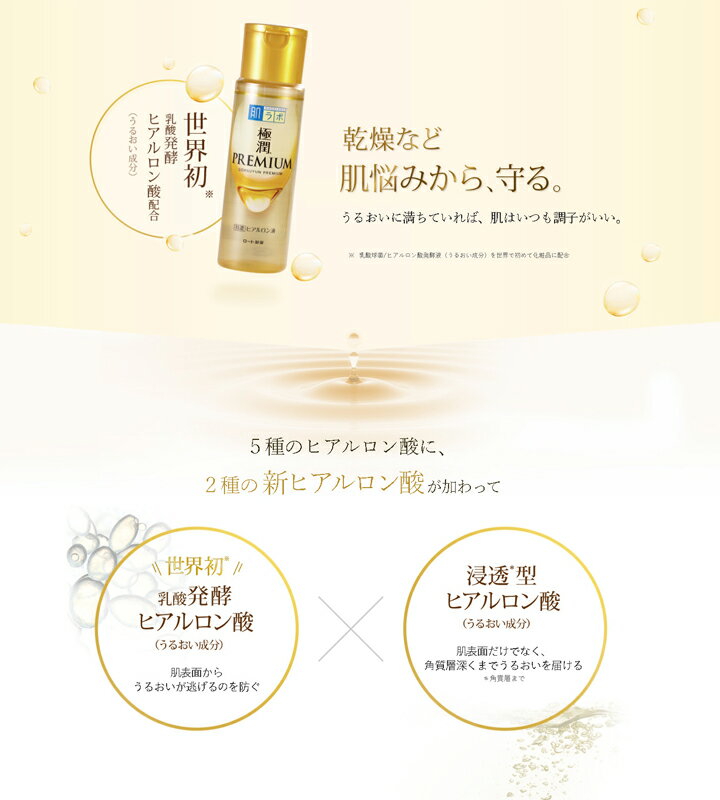 【×3本セット送料込】ロート製薬 肌ラボ 極潤プレミアム 特濃 ヒアルロン液 170mL 化粧水　美容液級のうるおい続く 4987241167012