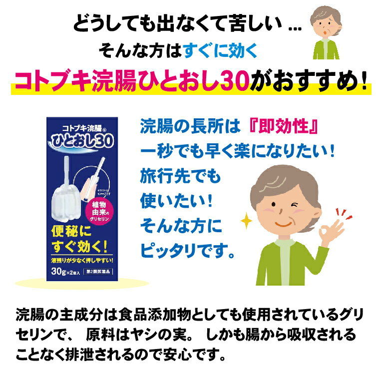 【第2類医薬品】コトブキ浣腸 ひとおし 30g...の紹介画像3