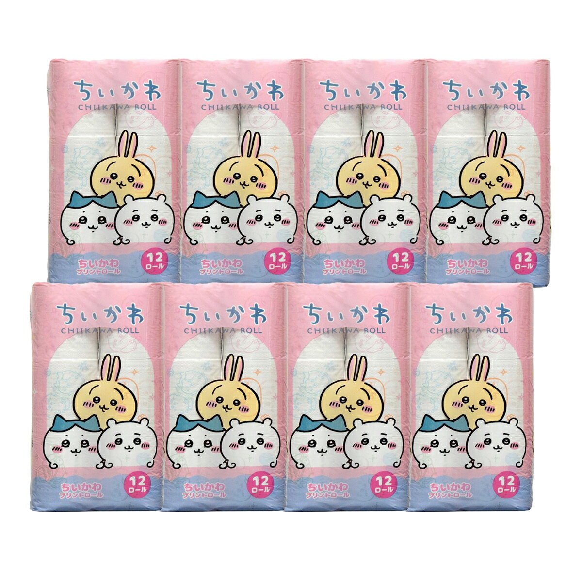 【送料込・まとめ買い×8個セット】西日本衛材 ちいかわ プリントロール 12ロール入 ダブルのサムネイル