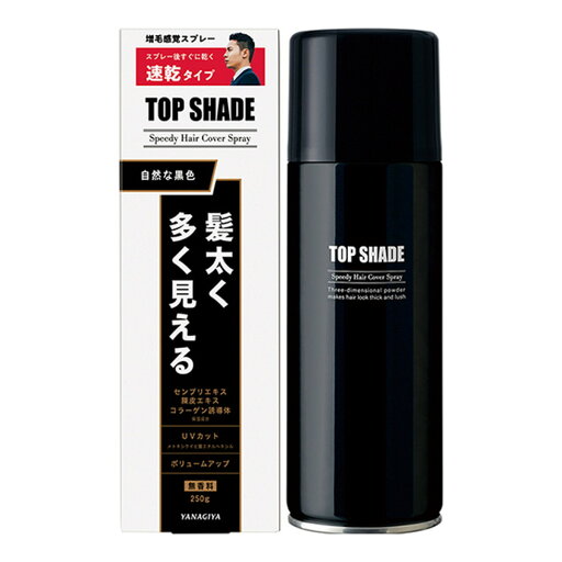 柳屋本店 トップシェード ヘアカバースプレー ラージ 自然な黒色 250g 柳屋本店 トップシェード ヘアカバースプレー ラージ 自然な黒色 250g