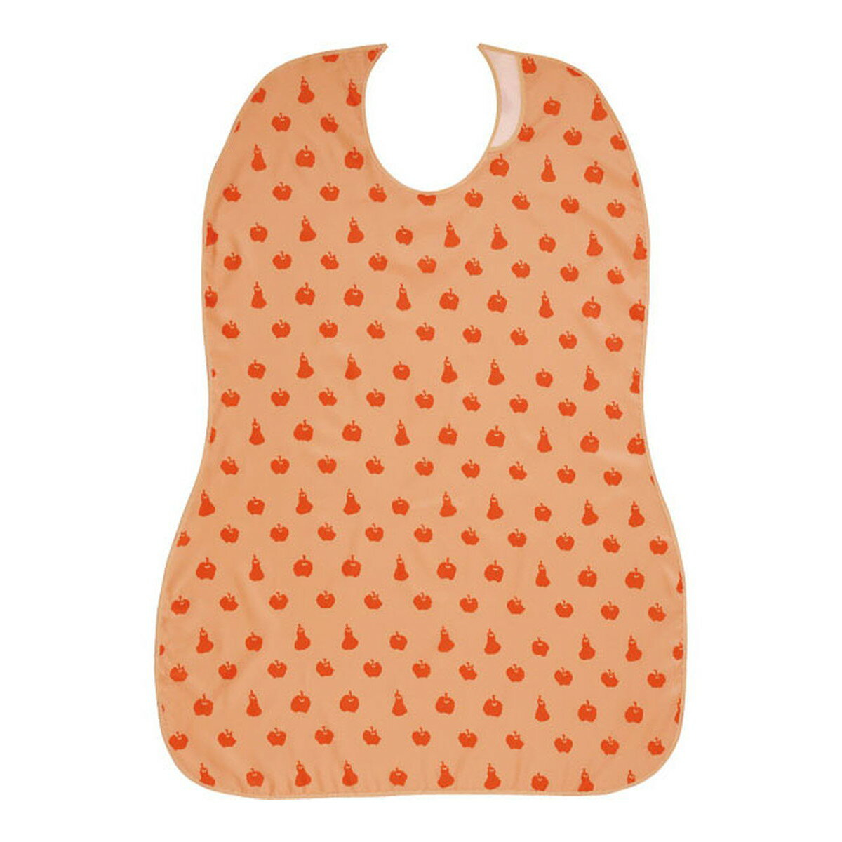 【×2個 配送おまかせ】フットマーク 長持ちする 大きな お食事エプロン フリーサイズ オレンジ ◆送料無料◆