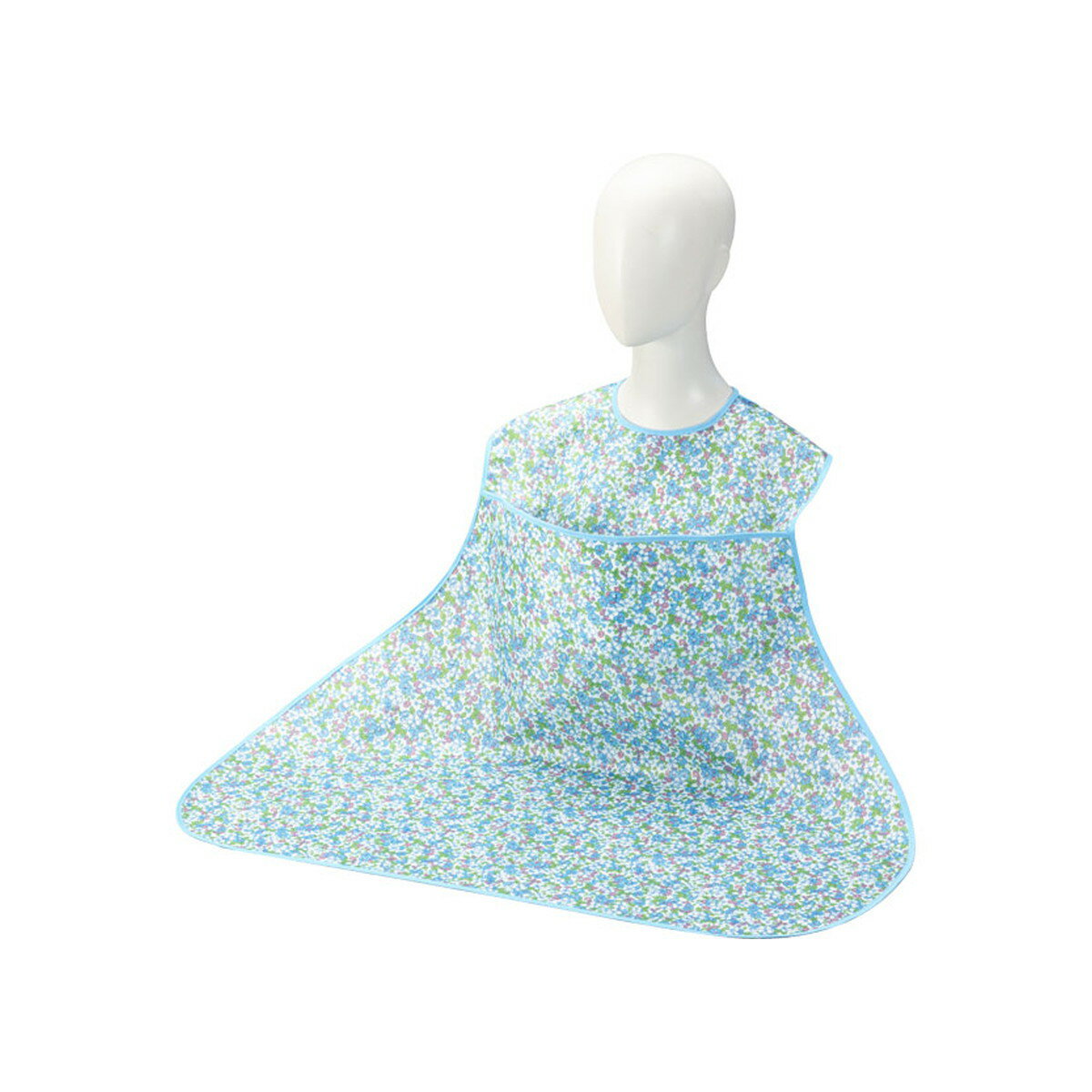 【配送おまかせ】日本エンゼル ディナー エプロン ポケット付き 小花 ブルー 1個 ◆送料無料◆