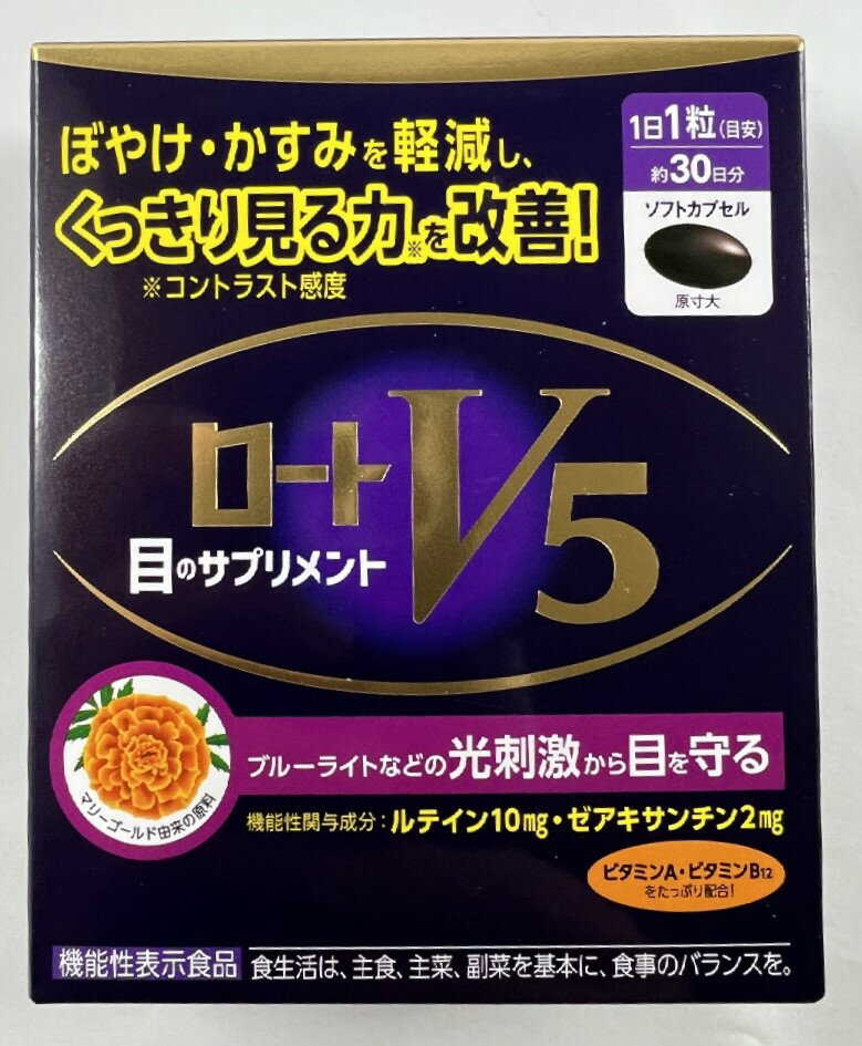 【×5個 配送おまかせ】ロート製薬 ロート V5 30粒入 目のサプリメント ◆送料無料◆