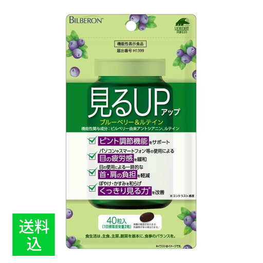【メール便送料込】ユニマットリケン 見るアップ ブルーベリー&ルテイン 40粒入 1個 【メール便送料込】ユニマットリケン 見るアップ ブルーベリー&ルテイン 40粒入 1個