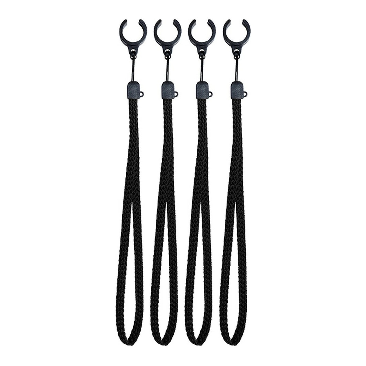 【×4本 配送おまかせ】介援隊 杖ひもクリップ 21mm用 黒 1本入