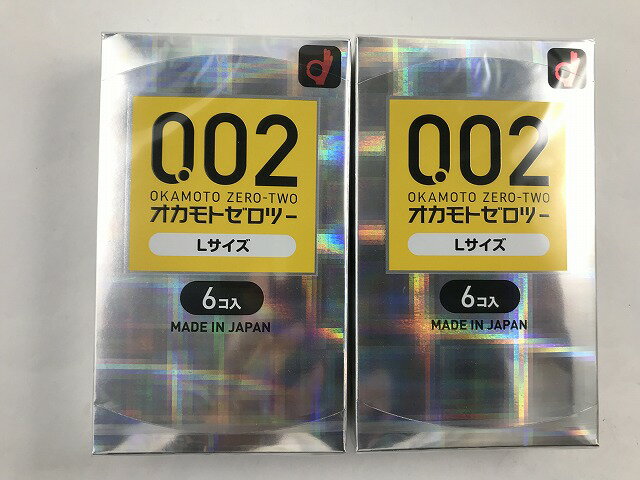 【 2個 配送おまかせ送料込】オカモト うすさ均一 002EX ナチュラル Lサイズ 6個入 スキン コンドーム 避妊具