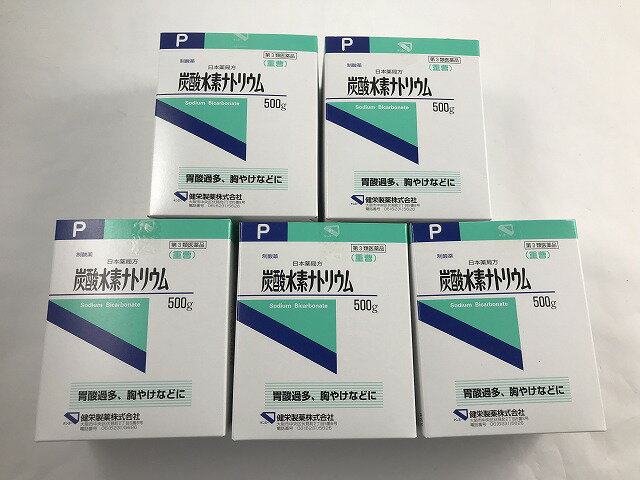 【 5個セット送料無料】【第3類医薬品】 炭酸水素ナトリウム 500g 4987286307763 